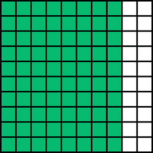 Green Base Ten Squares 80:100
