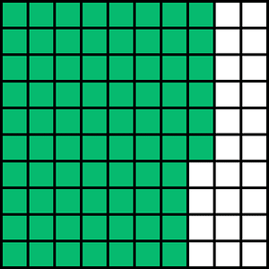 Green Base Ten Squares 76:100