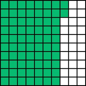 Green Base Ten Squares 72:100