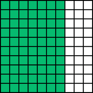Green Base Ten Squares 70:100