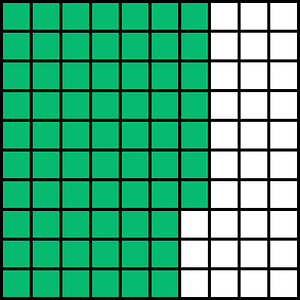 Green Base Ten Squares 67:100