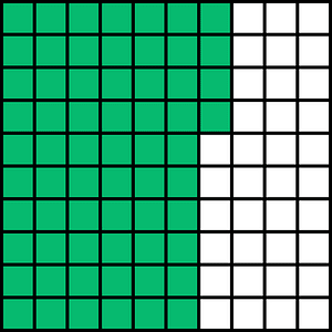 Green Base Ten Squares 64:100