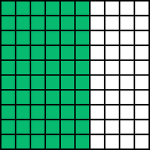 Green Base Ten Squares 60:100
