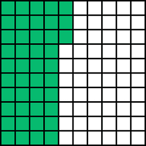 Green Base Ten Squares 43:100