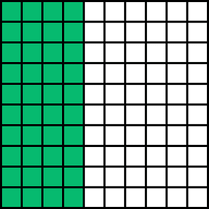 Green Base Ten Squares 40:100