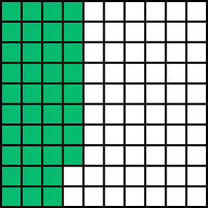 Green Base Ten Squares 38:100