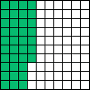 Green Base Ten Squares 37:100
