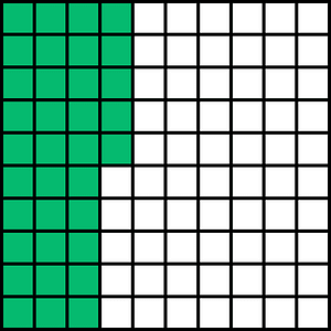Green Base Ten Squares 35:100