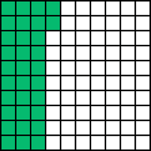 Green Base Ten Squares 32:100