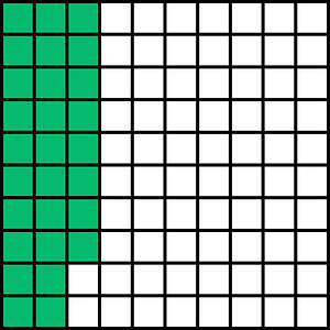 Green Base Ten Squares 28:100