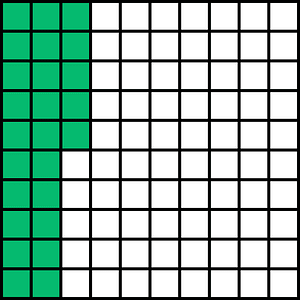Green Base Ten Squares 25:100