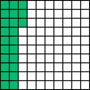 Green Base Ten Squares 23:100