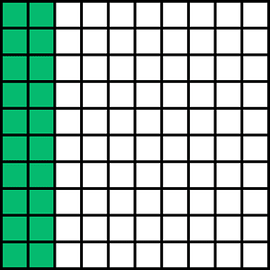 Green Base Ten Squares 20:100