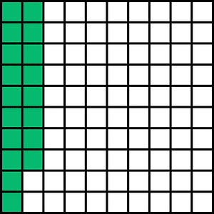 Green Base Ten Squares 18:100