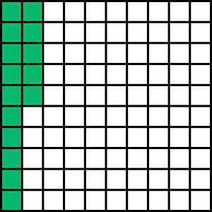 Green Base Ten Squares 15:100