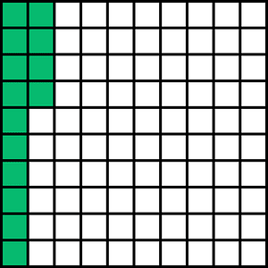Green Base Ten Squares 14:100