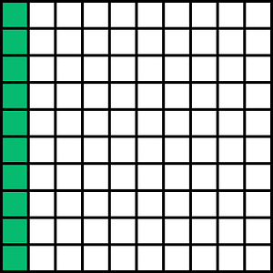 Green Base Ten Squares 10:100