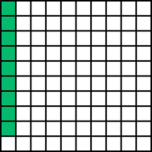 Green Base Ten Squares 9:100