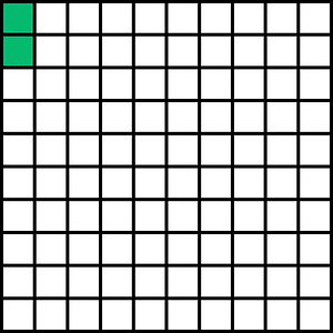 Green Base Ten Squares 2:100