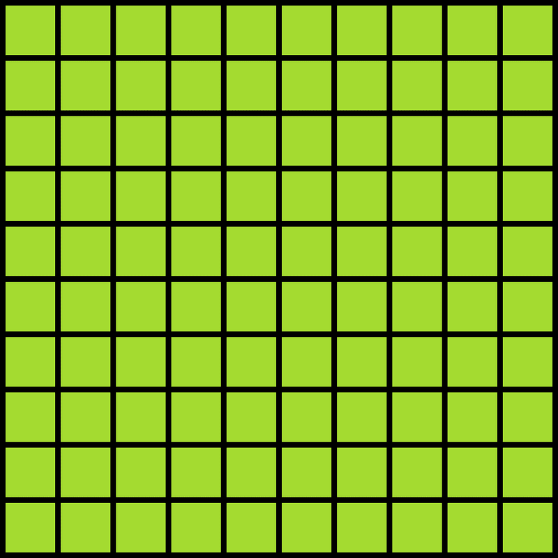 Lime Base Ten Squares 100:100