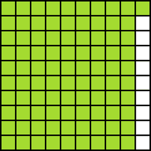 Lime Base Ten Squares 91:100