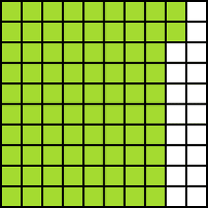 Lime Base Ten Squares 82:100