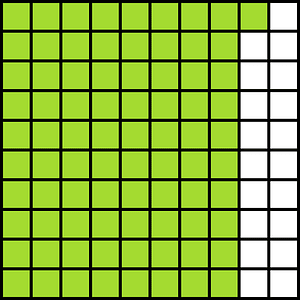Lime Base Ten Squares 81:100