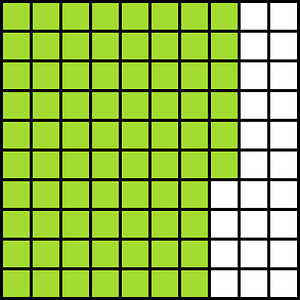 Lime Base Ten Squares 76:100