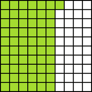Lime Base Ten Squares 61:100