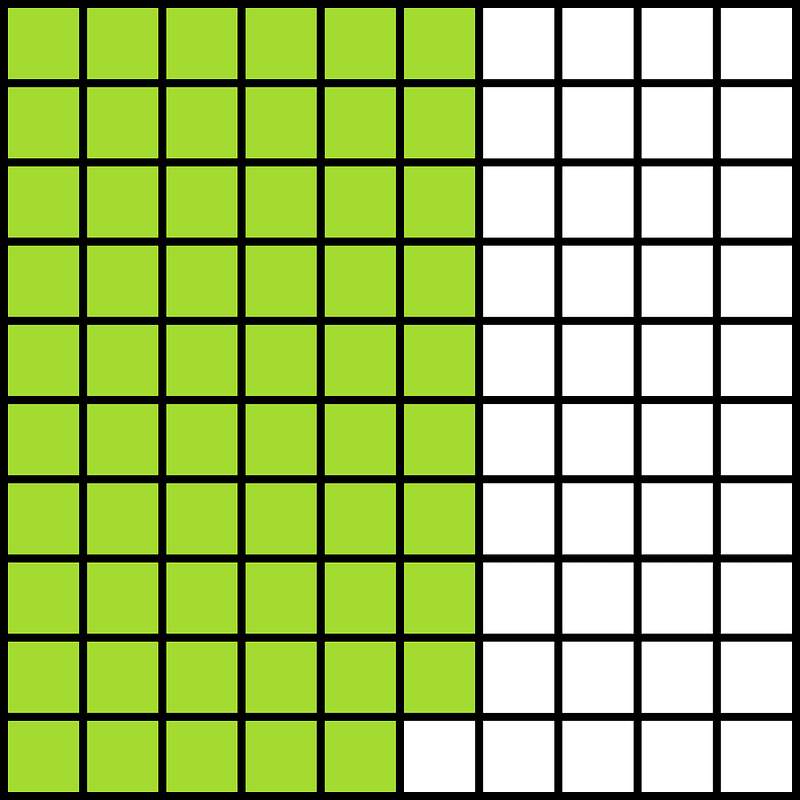 Lime Base Ten Squares 59:100