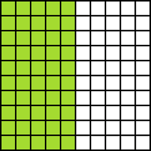 Lime Base Ten Squares 50:100