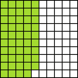 Lime Base Ten Squares 49:100