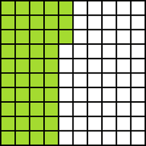 Lime Base Ten Squares 43:100