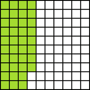 Lime Base Ten Squares 38:100