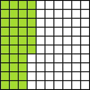 Lime Base Ten Squares 36:100