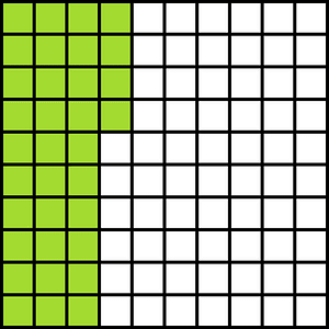 Lime Base Ten Squares 34:100