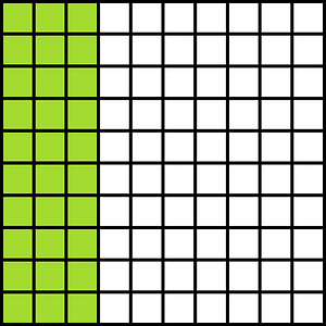 Lime Base Ten Squares 30:100