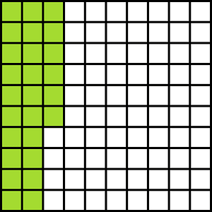 Lime Base Ten Squares 26:100