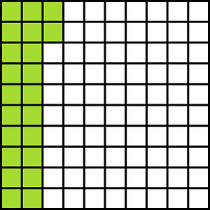Lime Base Ten Squares 22:100