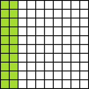 Lime Base Ten Squares 20:100