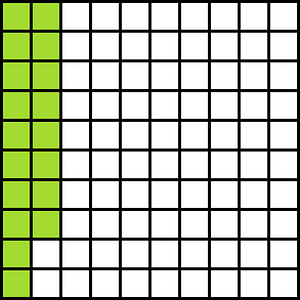 Lime Base Ten Squares 18:100