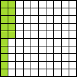 Lime Base Ten Squares 15:100