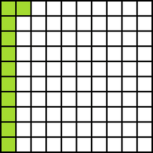 Lime Base Ten Squares 11:100