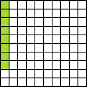 Lime Base Ten Squares 8:100