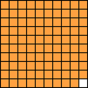 Orange Base Ten Squares 99:100