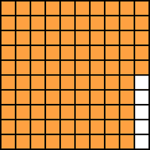 Orange Base Ten Squares 95:100