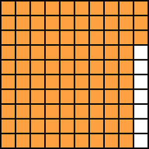 Orange Base Ten Squares 93:100