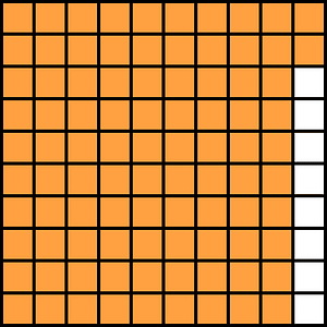 Orange Base Ten Squares 92:100