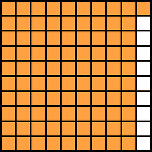 Orange Base Ten Squares 91:100