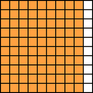 Orange Base Ten Squares 90:100